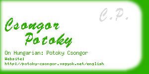 csongor potoky business card